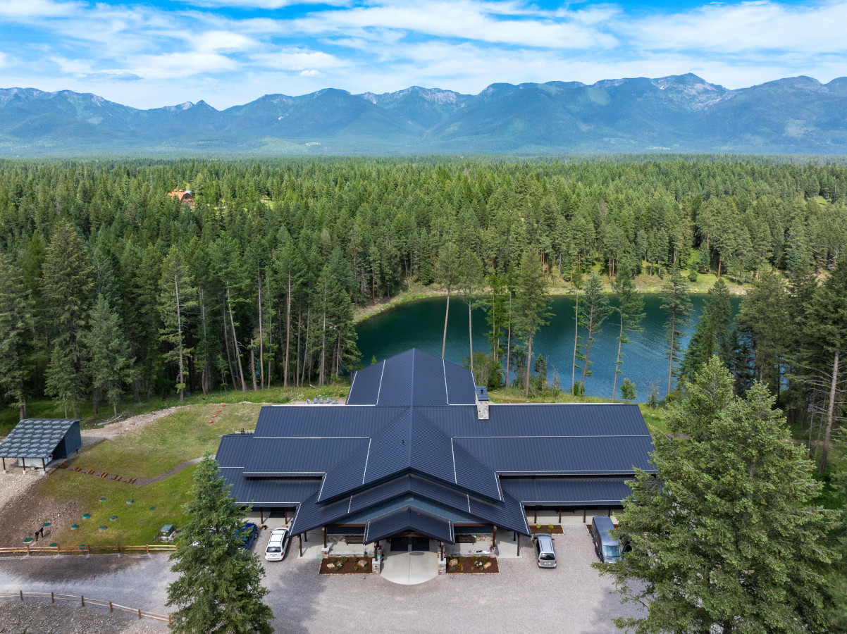Aerial View Front of Lodge  photo